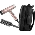 gama.professional Buy iQ3 perfetto Dryer - Rose Gold, Get Triple Barrel Waver & Backpack FREE! 3 pc.